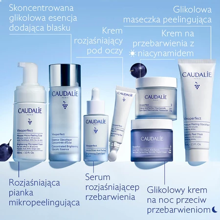 Caudalie Vinoperfect, esență glicolică concentrată pentru a adăuga strălucire, 100 ml