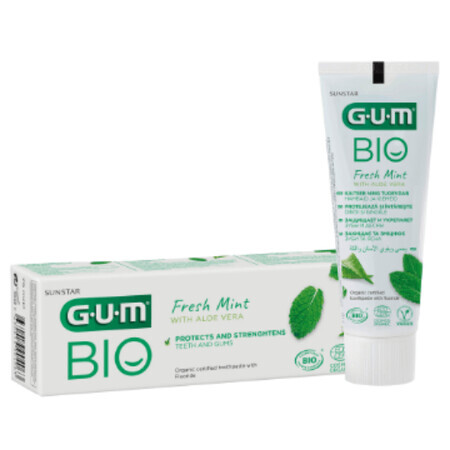 Zahnpasta Bio frische Minze mit Aloe, 75ml, Sunstar Gum