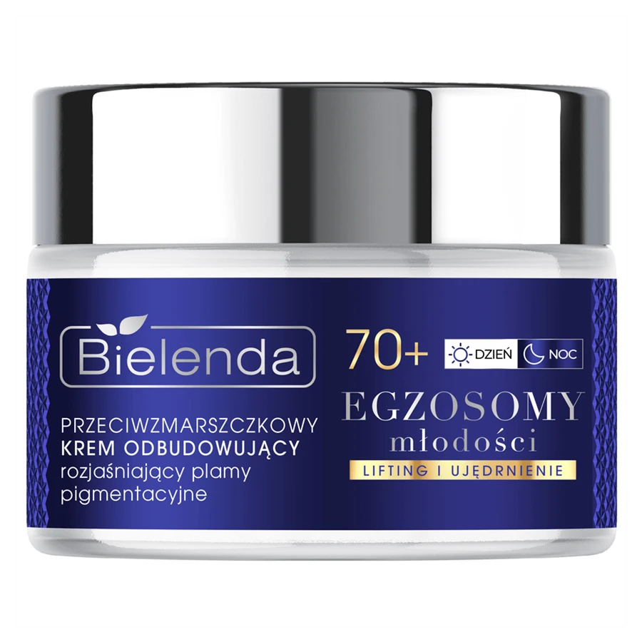 Bielenda Exosomes of Youth 70+, aufbauende Creme gegen Falten und zur Aufhellung von Pigmentflecken, 50 ml
