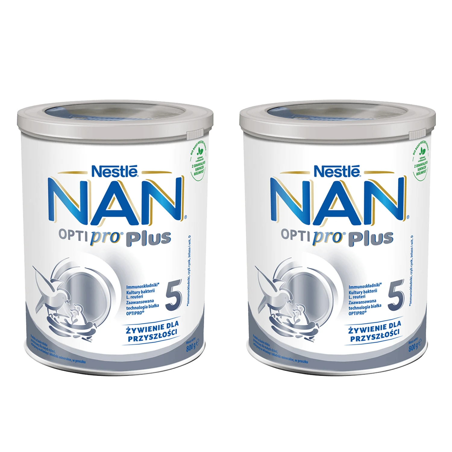 Set Nestle NAN Optipro Plus 5, Produkt auf Milchbasis für Kinder ab 2,5 Jahren, 2 x 800 g