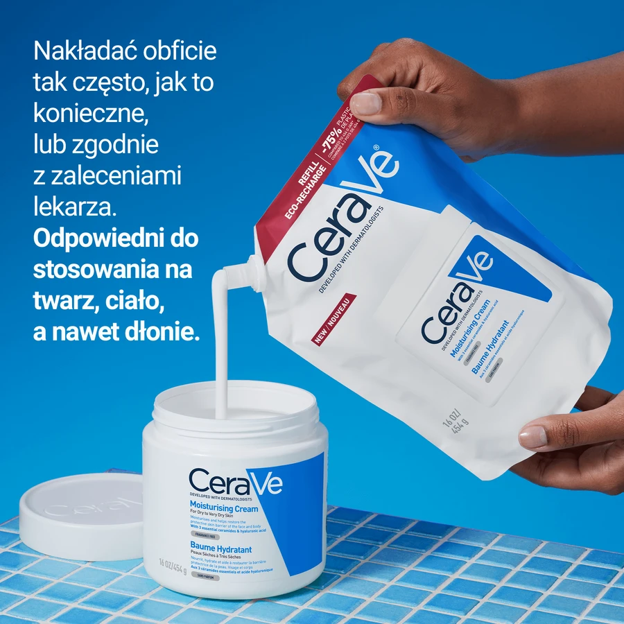 CeraVe, moisturizing lotion for face and body with ceramides, dry and very dry skin, stock, 454 g