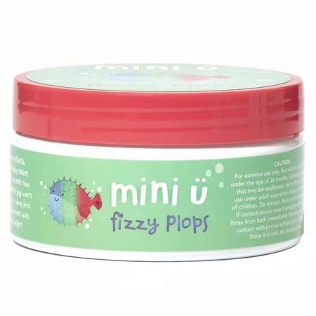 Mini U Fizzy Plops, kleurrijke badbruistabletten voor kinderen, 40 x 3 g
