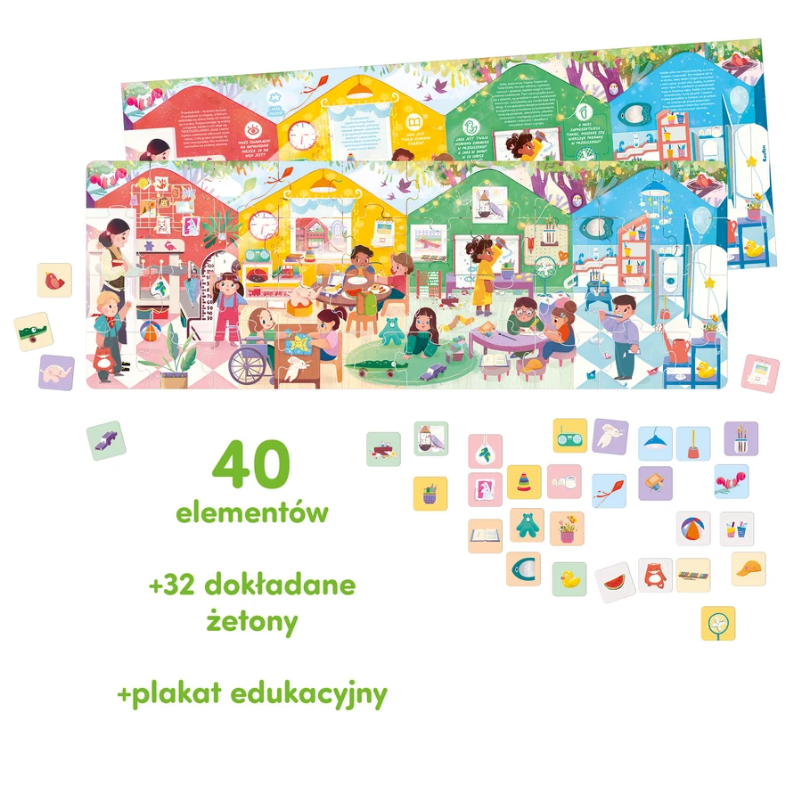CzuCzu What we do in kindergarten, puzzles for children, 3-4 years old, 40 elements