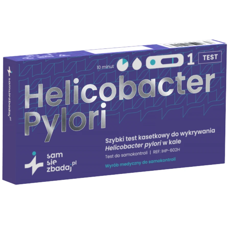 Autotest Helicobacter pylori, test rapid pentru detectarea antigenelor Helicobacter pylori în fecale, casetă, 1 buc