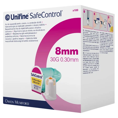 Unifine SafeControl, Pen-Nadeln, 30G, 8 mm, 100 Stück