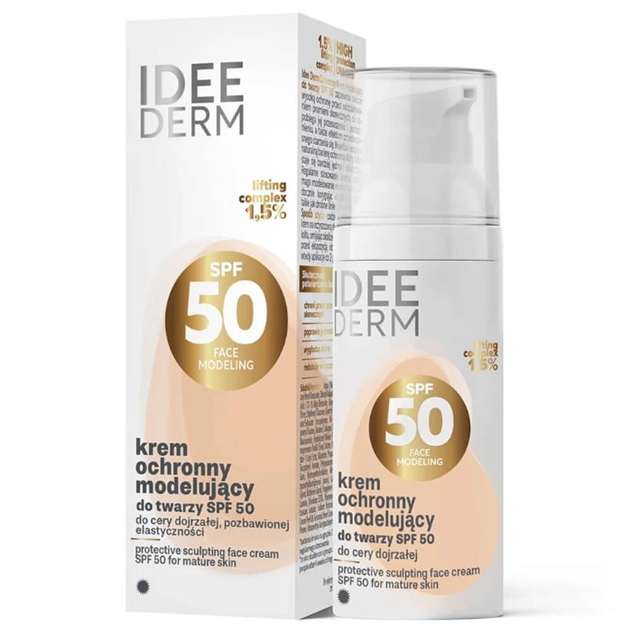 Idee Derm, crema viso modellante, SPF 50, 50 ml