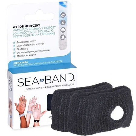 Sea-Band, benzi de acupunctură împotriva greaței, 2 bucăți