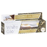 Kokosnussöl Whitening Zahnpasta + Zahnbürste Coconut Oil Shine 120 ml, White Glo