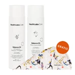 Health Labs Balance On kit, tricocampon hidratant prebiotic, 250ml + balsam de condiționare a firului de păr, 200ml + turban de păr gratuit