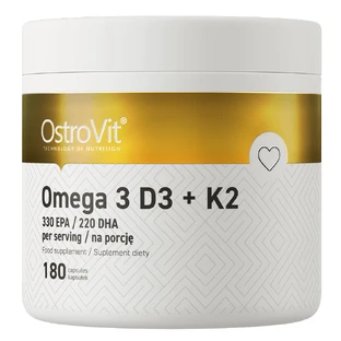 OstroVit Omega 3, D3 + K2, 180 capsules