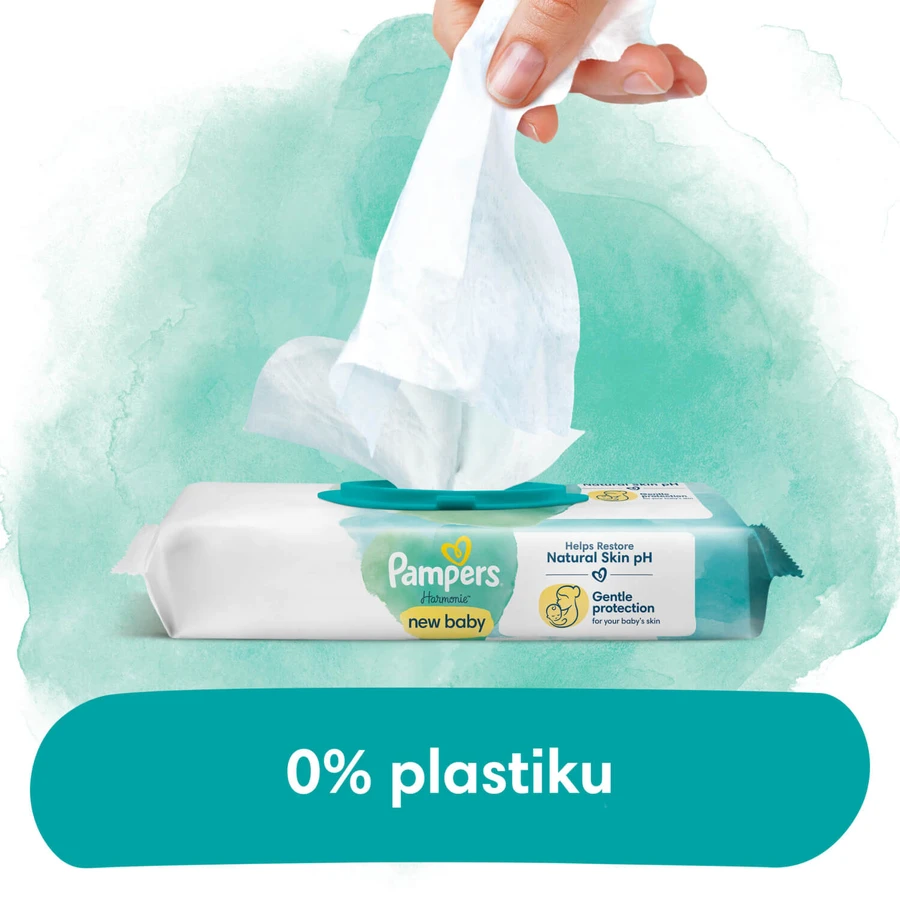 Pampers Harmonie New Baby, toallitas húmedas, 18 x 46 pcs