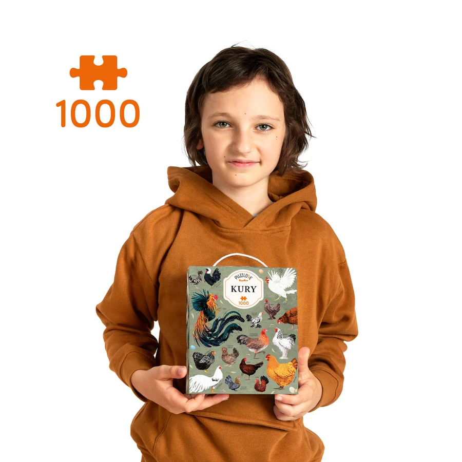 CzuCzu Puzzlove Pollos, puzzle familiar, 1000 piezas