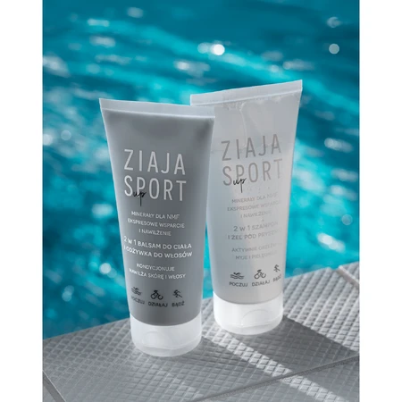Ziaja Sport Up, nährende Körperlotion und Haarspülung 2in1, 200 ml