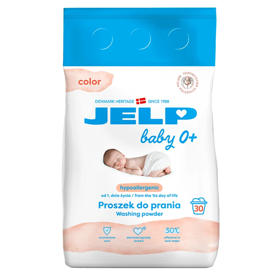 Jelp Baby 0+, lessive hypoallergénique, couleur, 2,25 kg + ourson gratuit