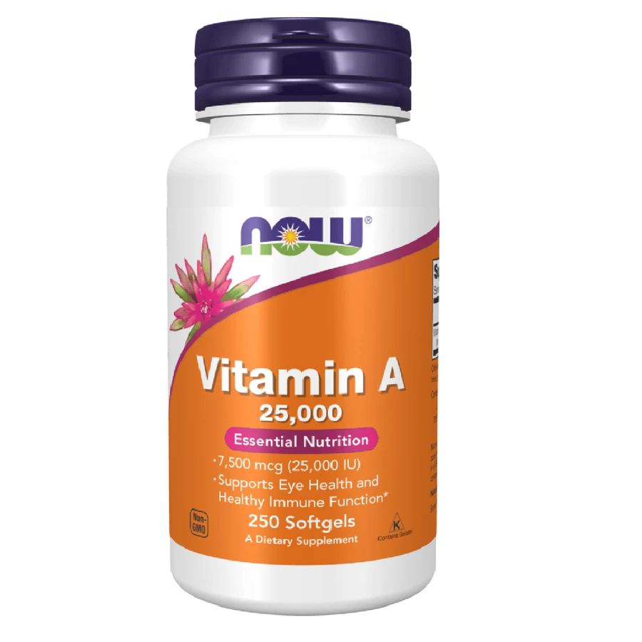 Now Foods Vitamina A 25000 UI, vitamina A, 250 capsule