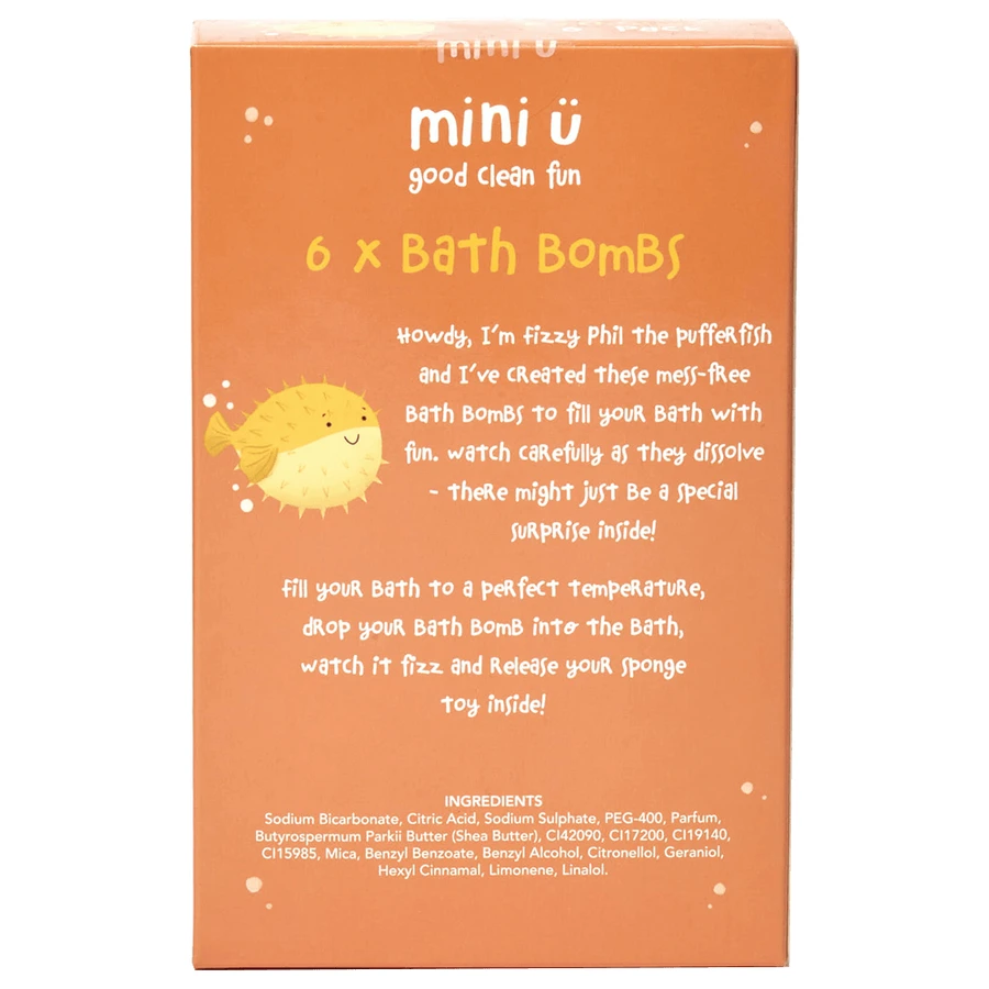 Mini U, sprudelnde Badekugeln, 6 x 50 g