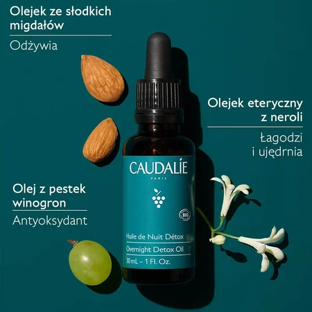 Caudalie Vinoclean, detox nachtolie, 30 ml