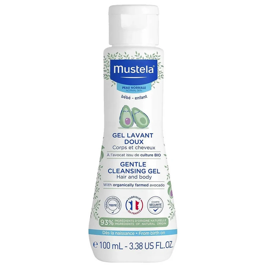 Mustela Sun Holiday Adventure Set, Sonnenschutzstift, LSF 50, 9 ml + sanftes Reinigungsgel für Körper und Haare, 100 ml