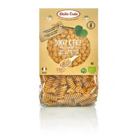 Paste Bio fusilli din naut fara gluten, 250 gr, Dalla Costa