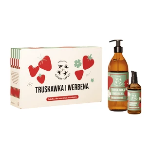 Four Spikes Strawberry and Verbena Set, Flüssigseife, 500 ml + Massageöl, 100 ml