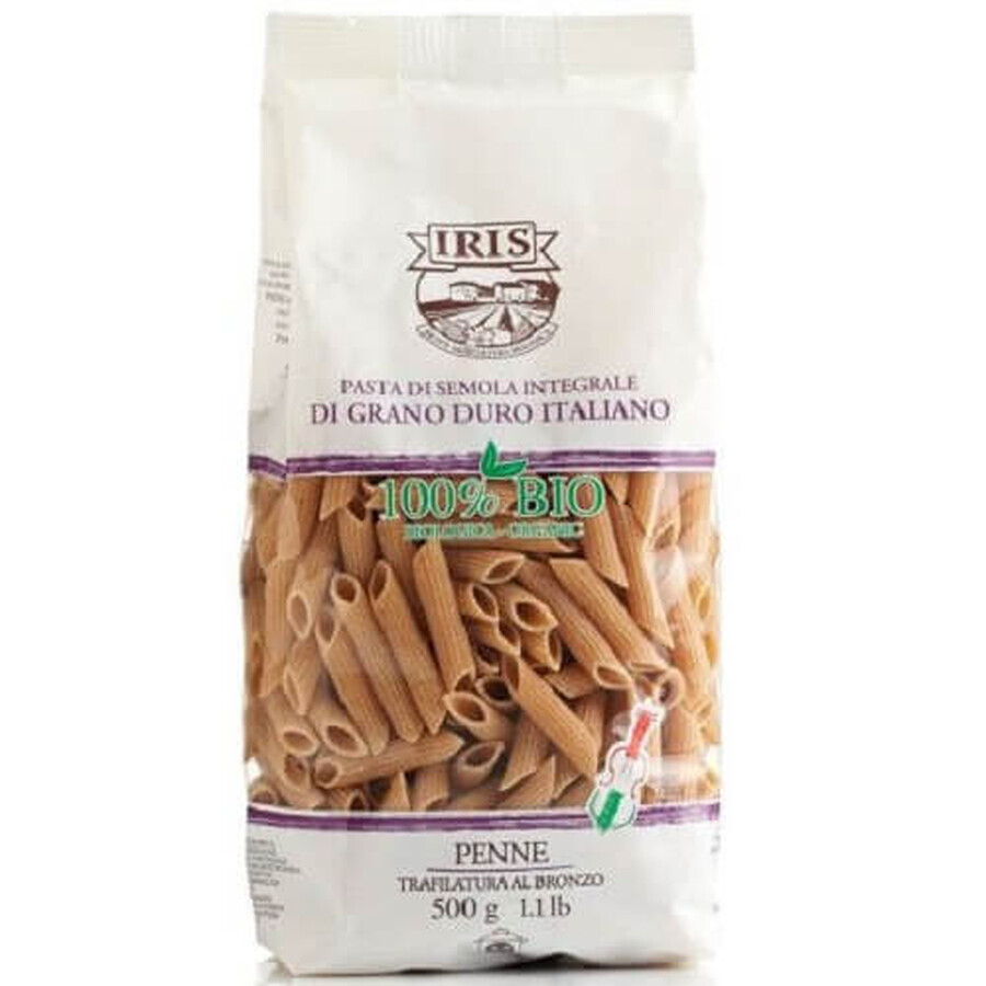 Organic Whole Wheat Penne Pasta, 500 g, Iris Bio