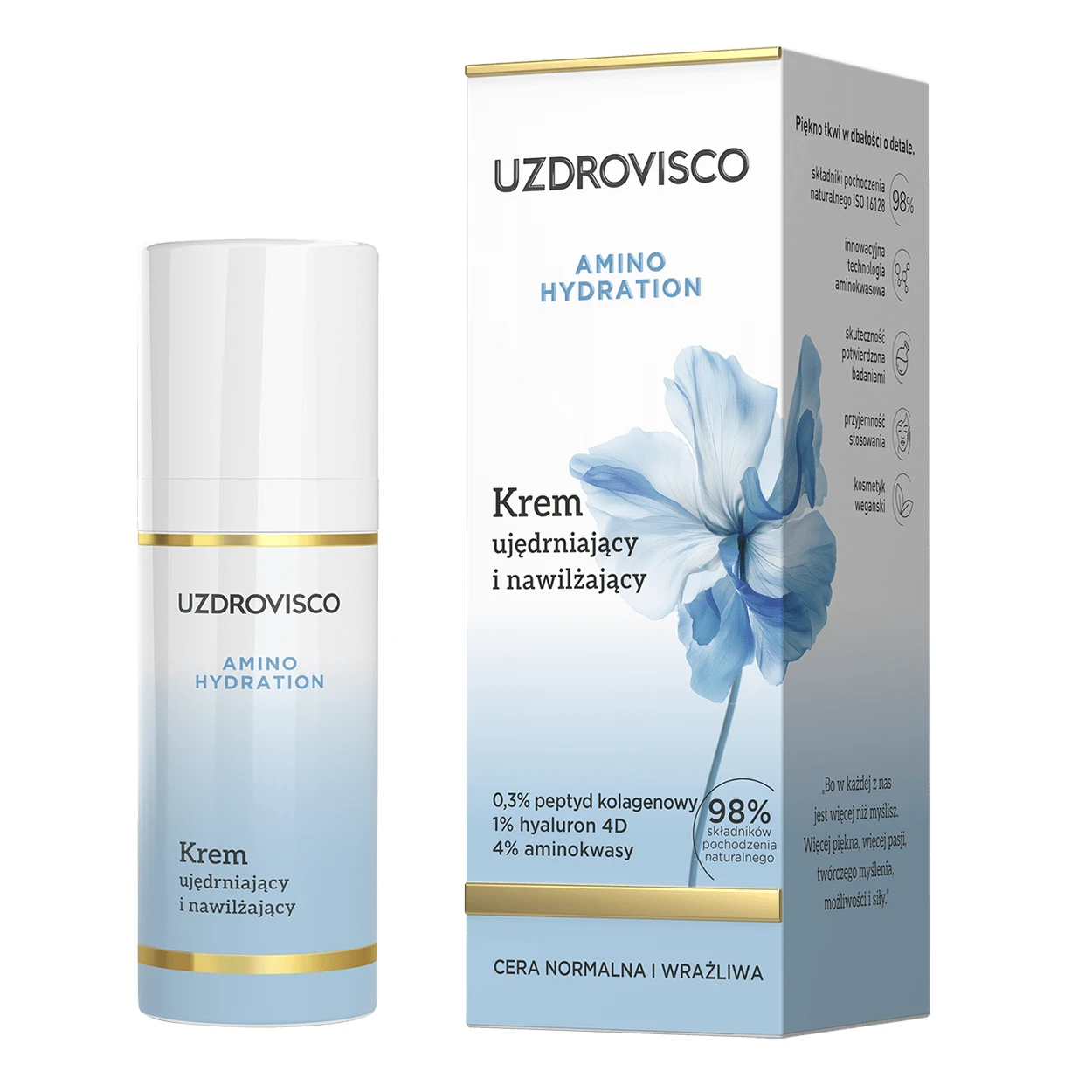Uzdrovisco Amino Hydration, straffende und feuchtigkeitsspendende Creme, 50 ml