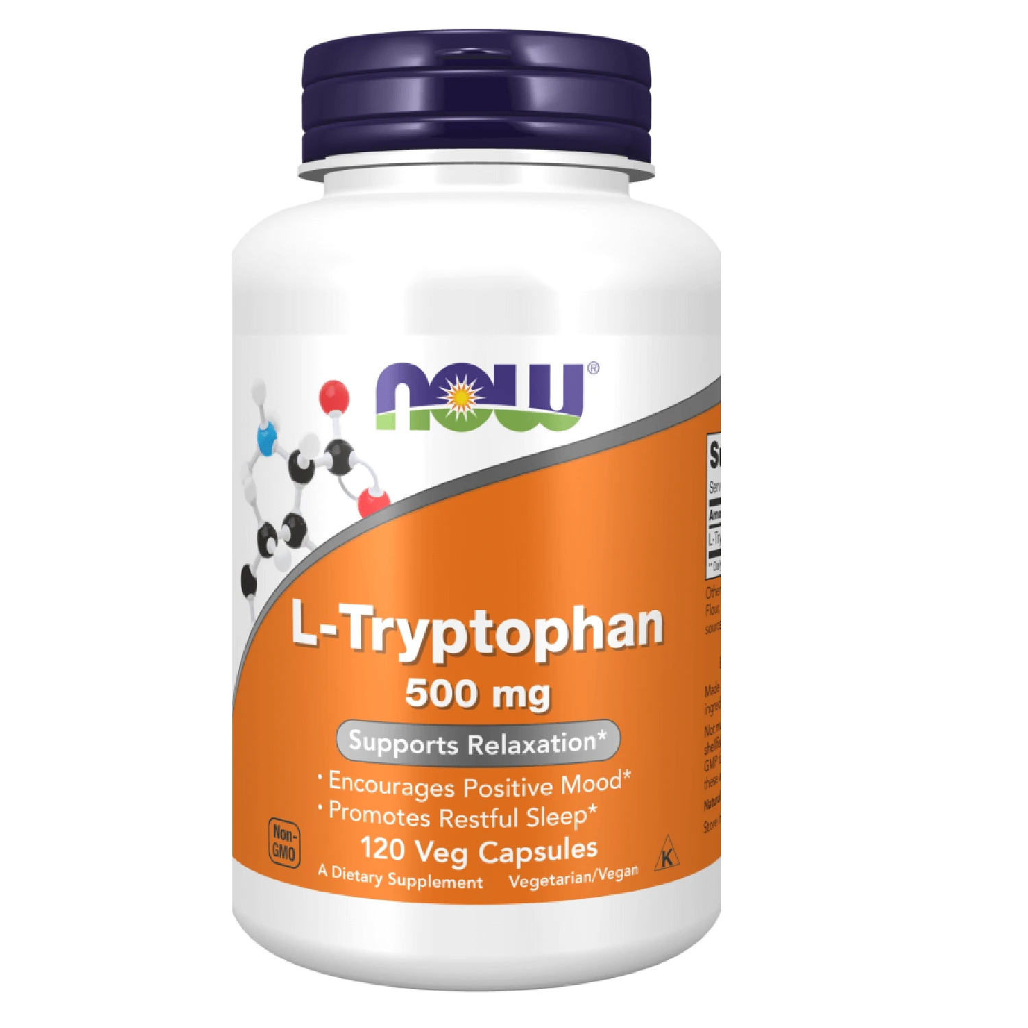 Now Foods L-Tryptophan 500 mg, L-Tryptophan, 120 Kapseln