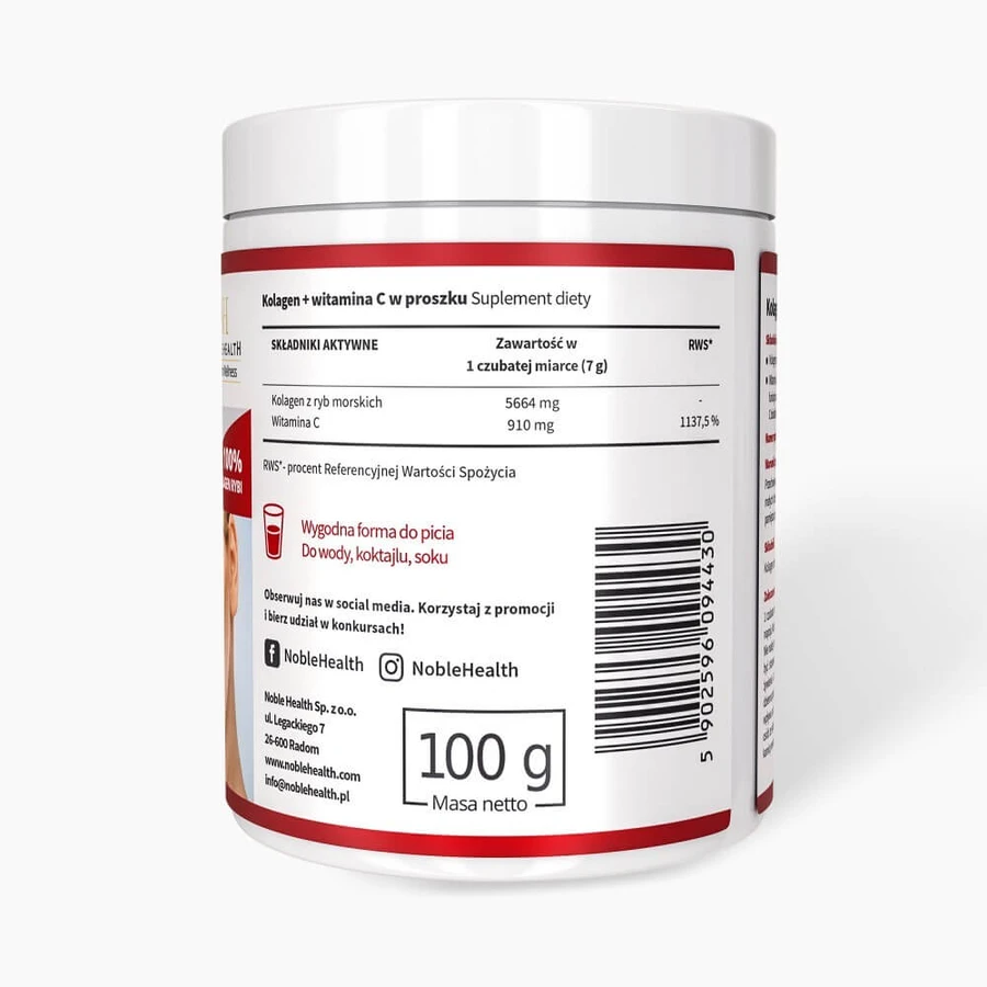 Noble Health Kollagen + Vitamin C, 100 g