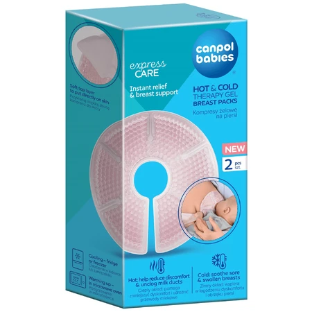 Canpol Babies, comprese cu gel pentru sâni, 2 bucăți