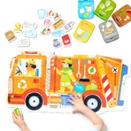 CzuCzu Moto Puzzle Garbage truck, puzzle for children, 2-3 years, 26 elements