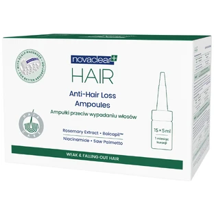 Novaclear Hair, Ampullen gegen Haarausfall, 5 ml x 15 Ampullen