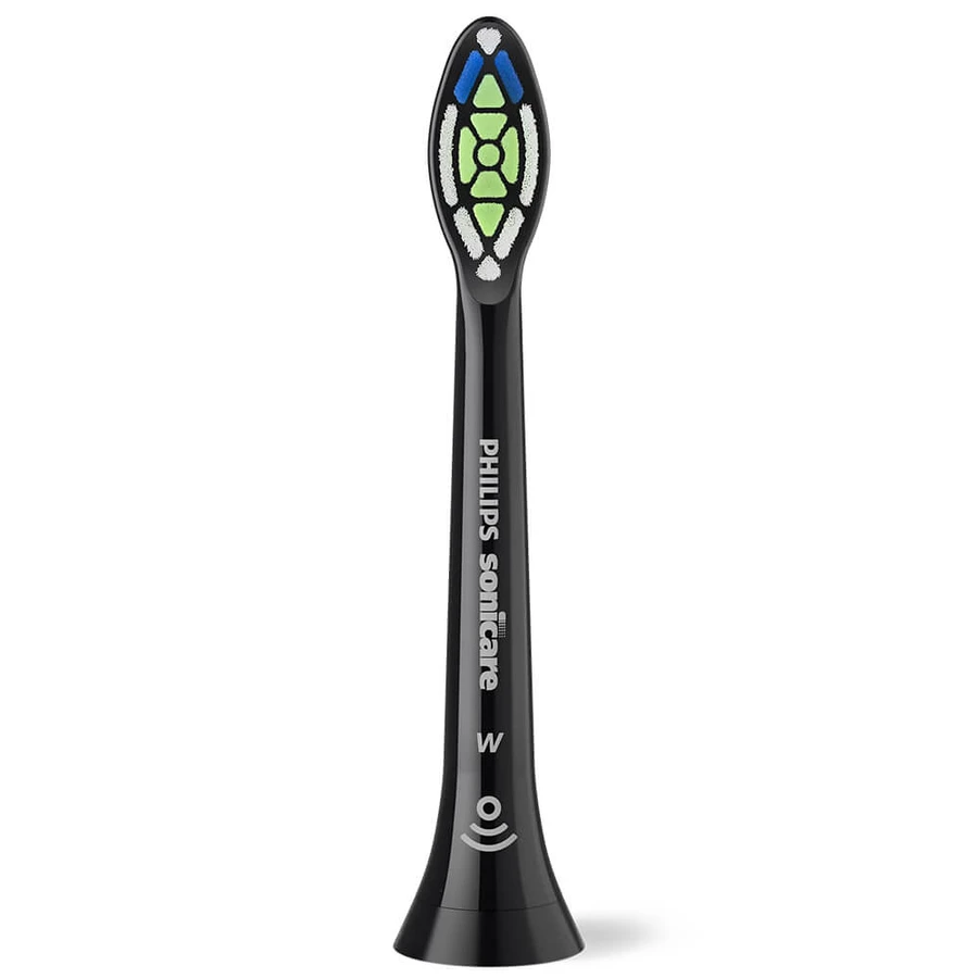 Philips, replacement tips for Sonicare W2 Optimal White sonic toothbrush, black, 4 pieces