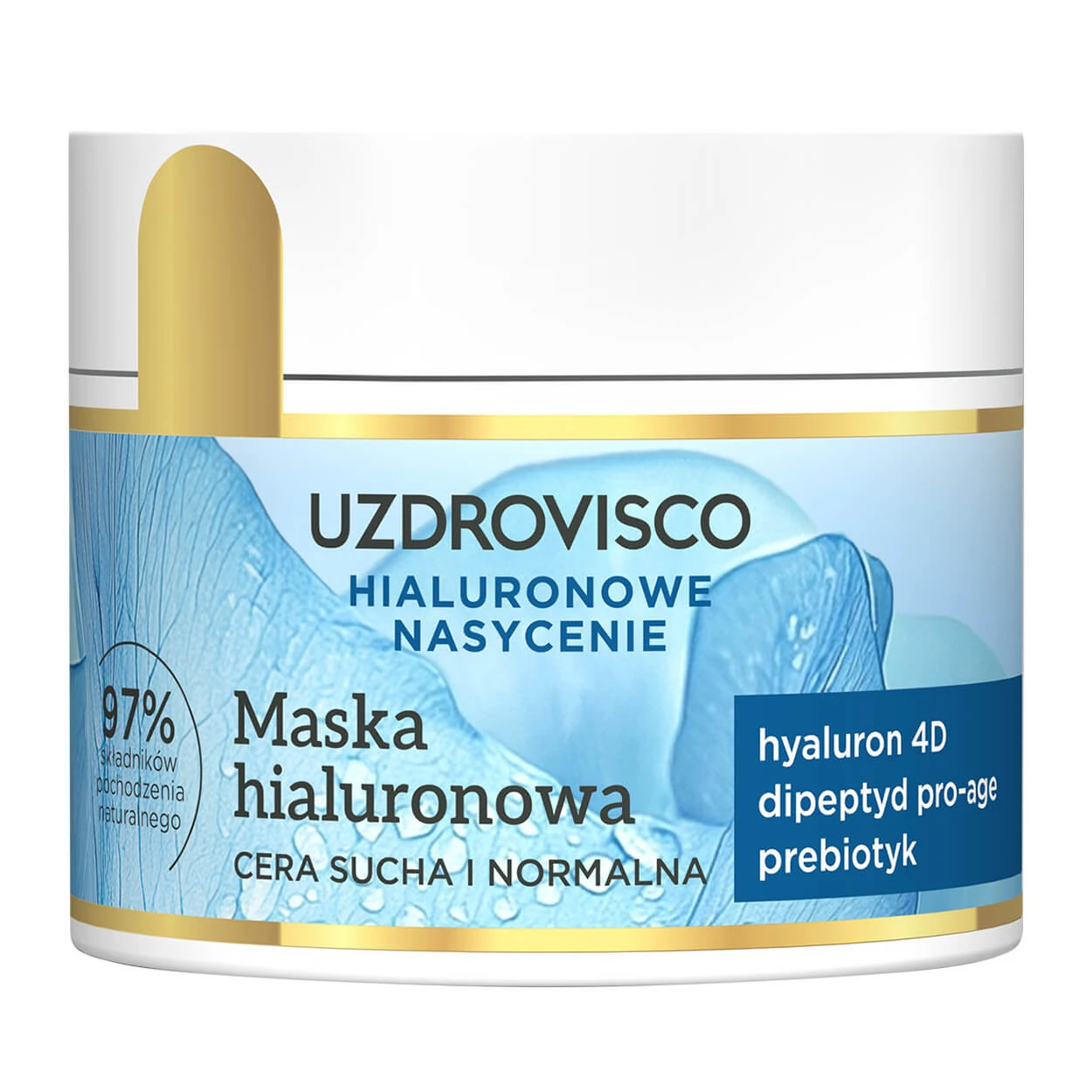 Uzdrovisco Hyaluronsättigung, Hyaluronmaske, trockene und normale Haut, 40 ml