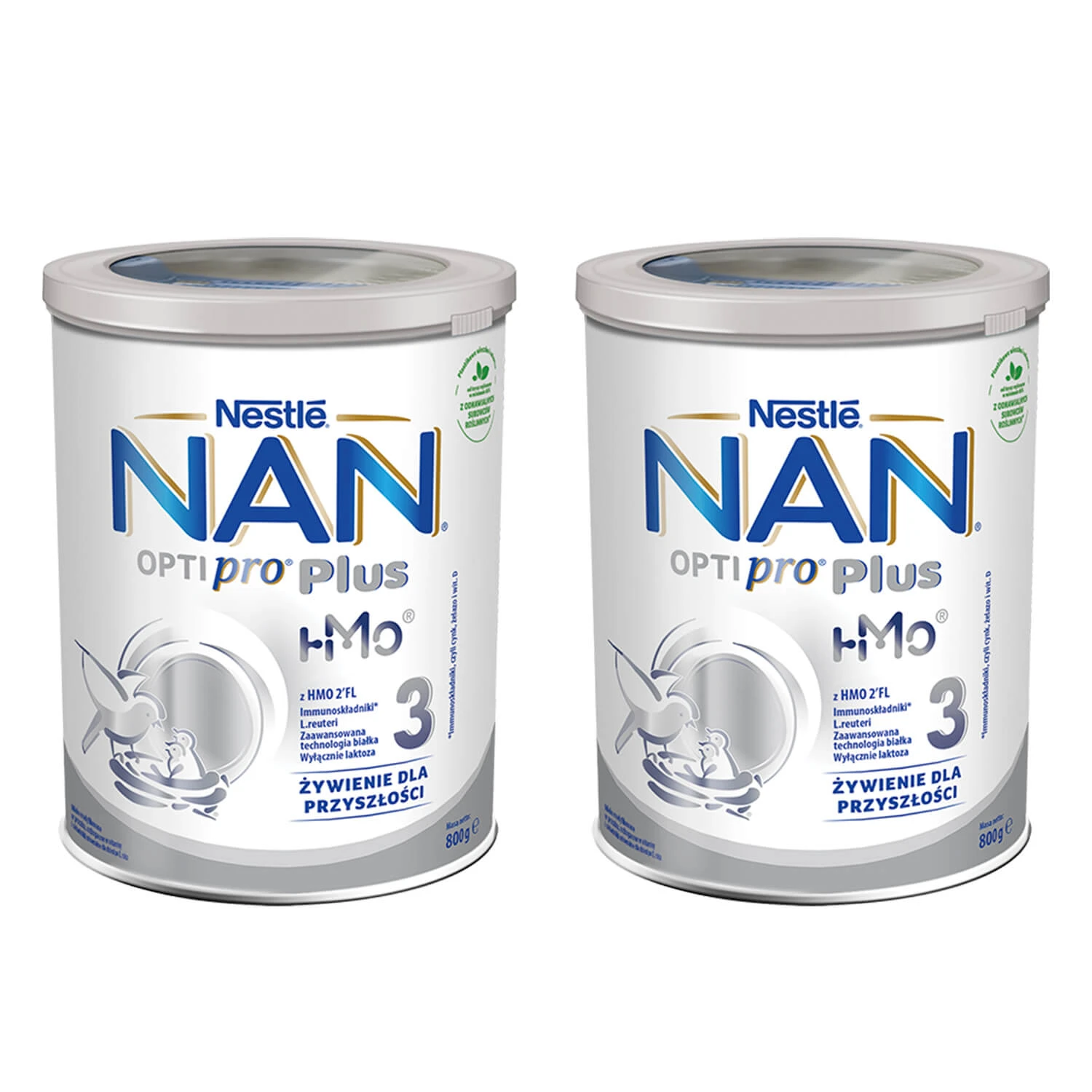 Set Nestle NAN Optipro Plus 3 HMO, modifizierte Milch für Kinder ab 1 Jahr, 2 x 800 g