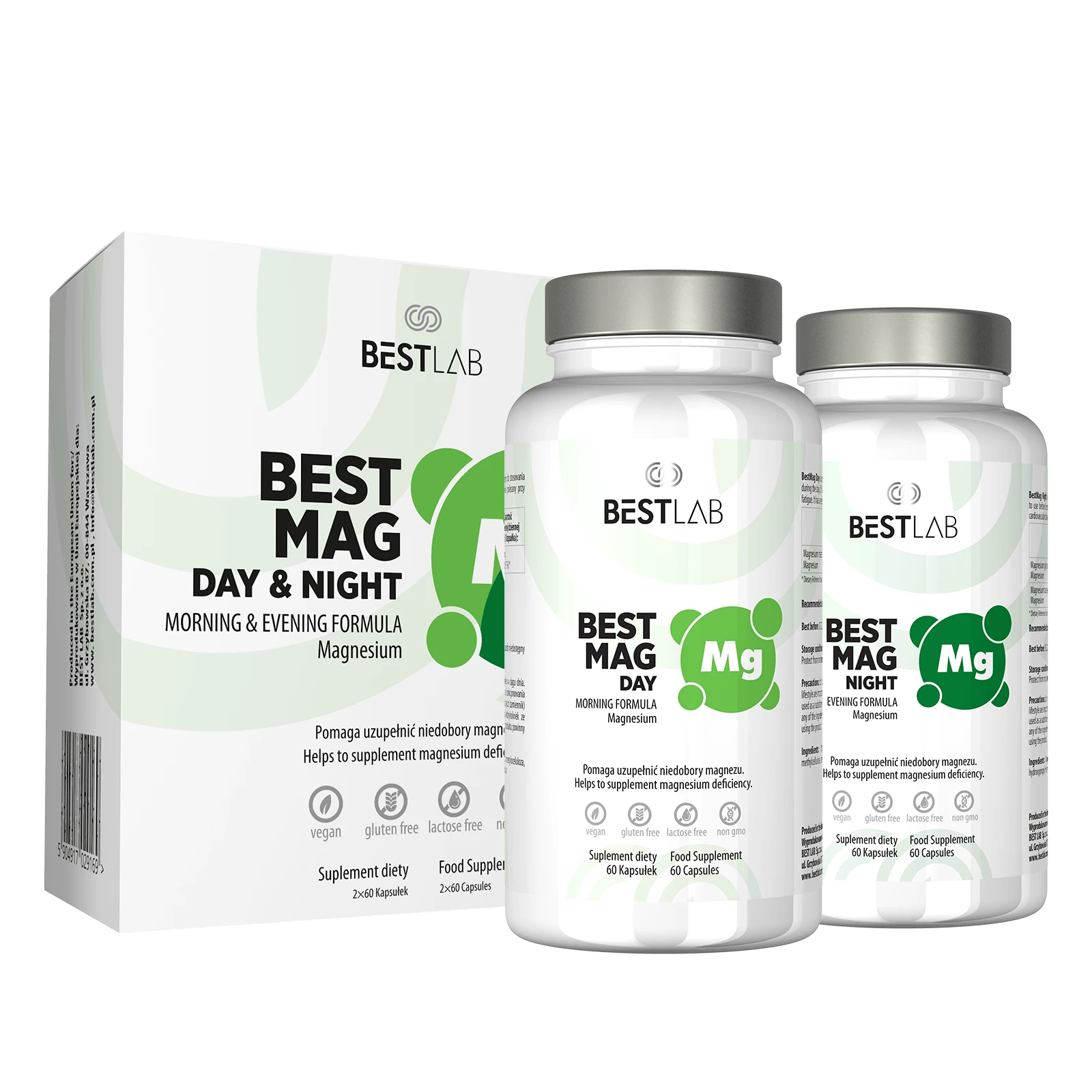 BestLab BestMag Day & Night, 2 x 60 Kapseln