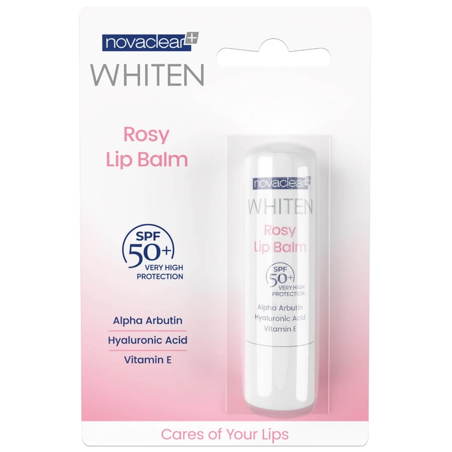 Novaclear Whiten Bálsamo Labial Rosado, barra de labios, FPS 50+, 4,9 g