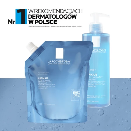 La Roche-Posay Lipikar, zachte reinigingsgel voor gezicht en lichaam, gevoelige huid, 400 ml