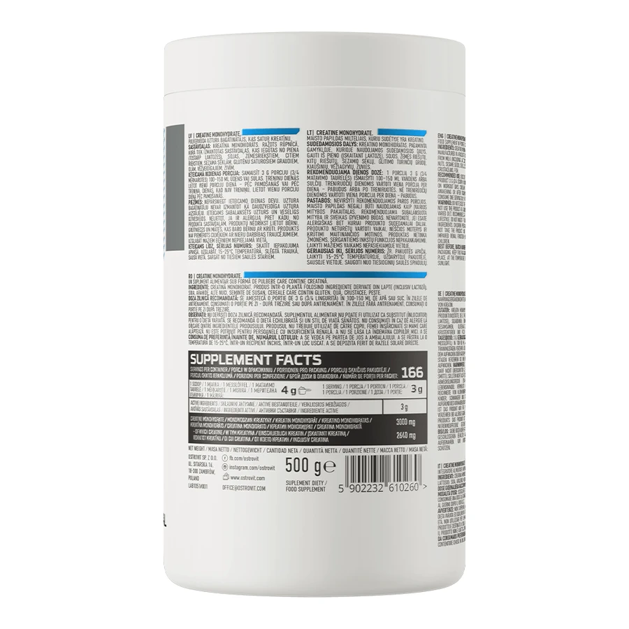 OstroVit Kreatin-Monohydrat, natürliches Aroma, 500 g