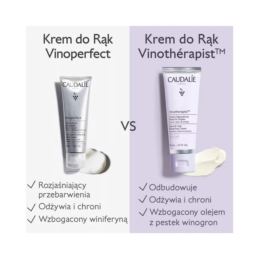 Caudalie Vinotherapist, cremă regenerantă pentru mâini și unghii, 75 ml