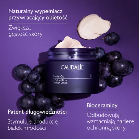 Caudalie Premier Cru, crème de texture riche pour le visage, 50 ml