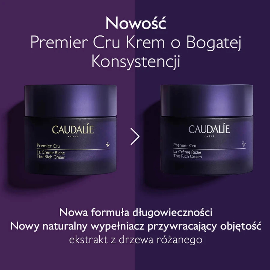 Caudalie Premier Cru, crème de texture riche pour le visage, 50 ml
