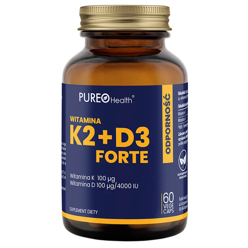 Pureo Health Vitamine K2+D3 Forte, 60 Kapseln