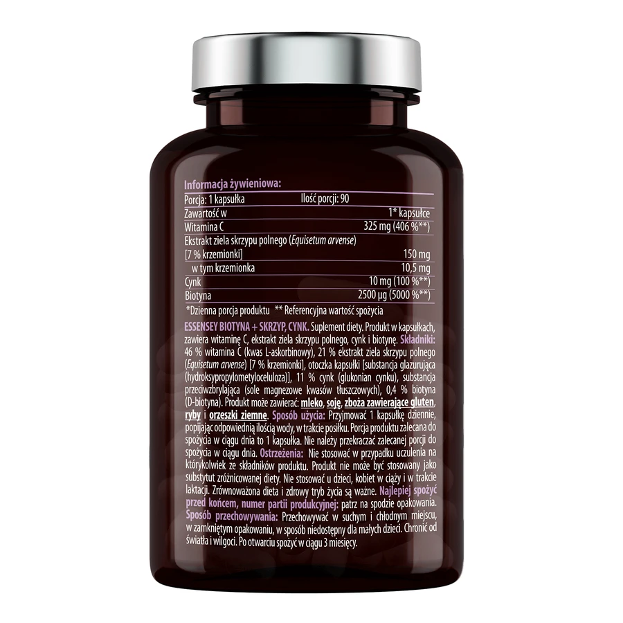 Essensey Biotine, Prêle, Zinc, 90 gélules