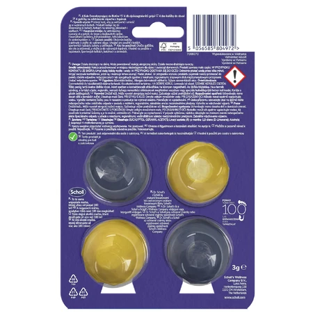 Dr. Scholl's, bile deodorante pentru pantofi, 4 bucăți