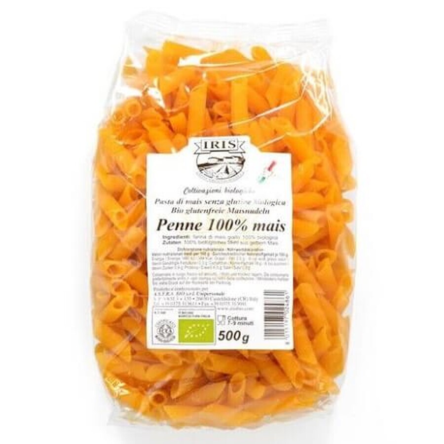 Penne di mais senza glutine, 500 g, Iris Bio