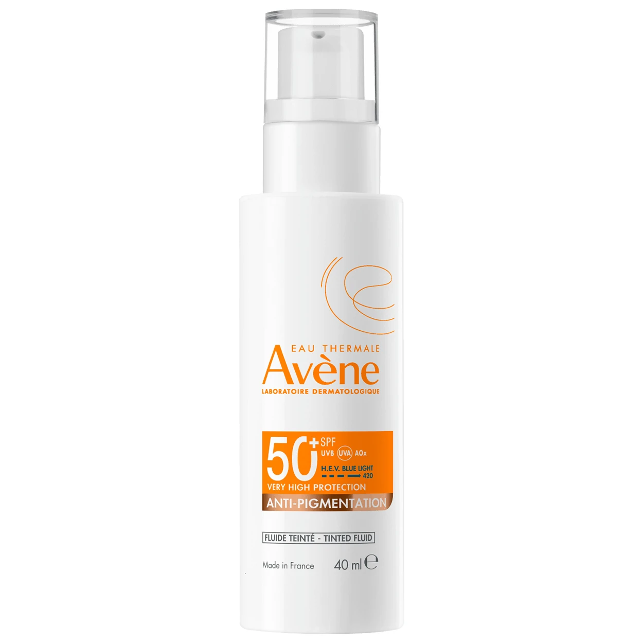 Avene Sun, extra hoher Sonnenschutz, getöntes Anti-Pigmentierungsfluid, SPF 50+, 40 ml