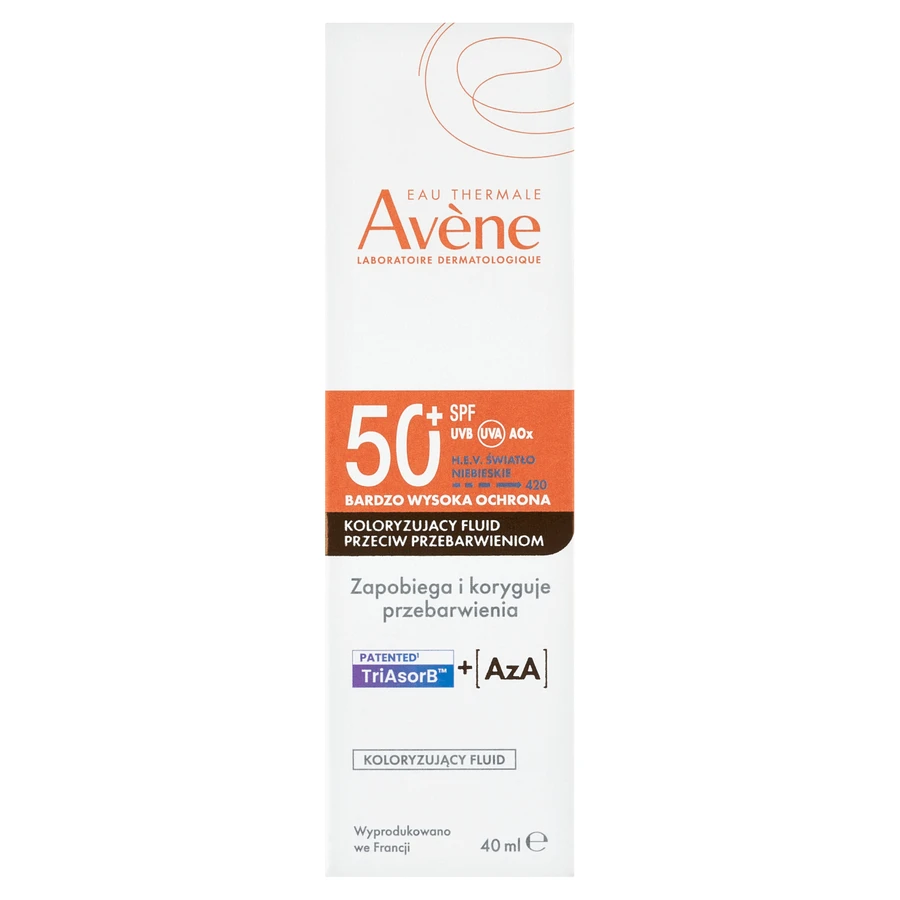 Avene Sun, protección solar extra alta, fluido tintado antipigmentación, FPS 50+, 40 ml