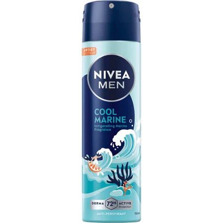 Nivea Men, spray antitranspirant, Cool Marine, 150 ml