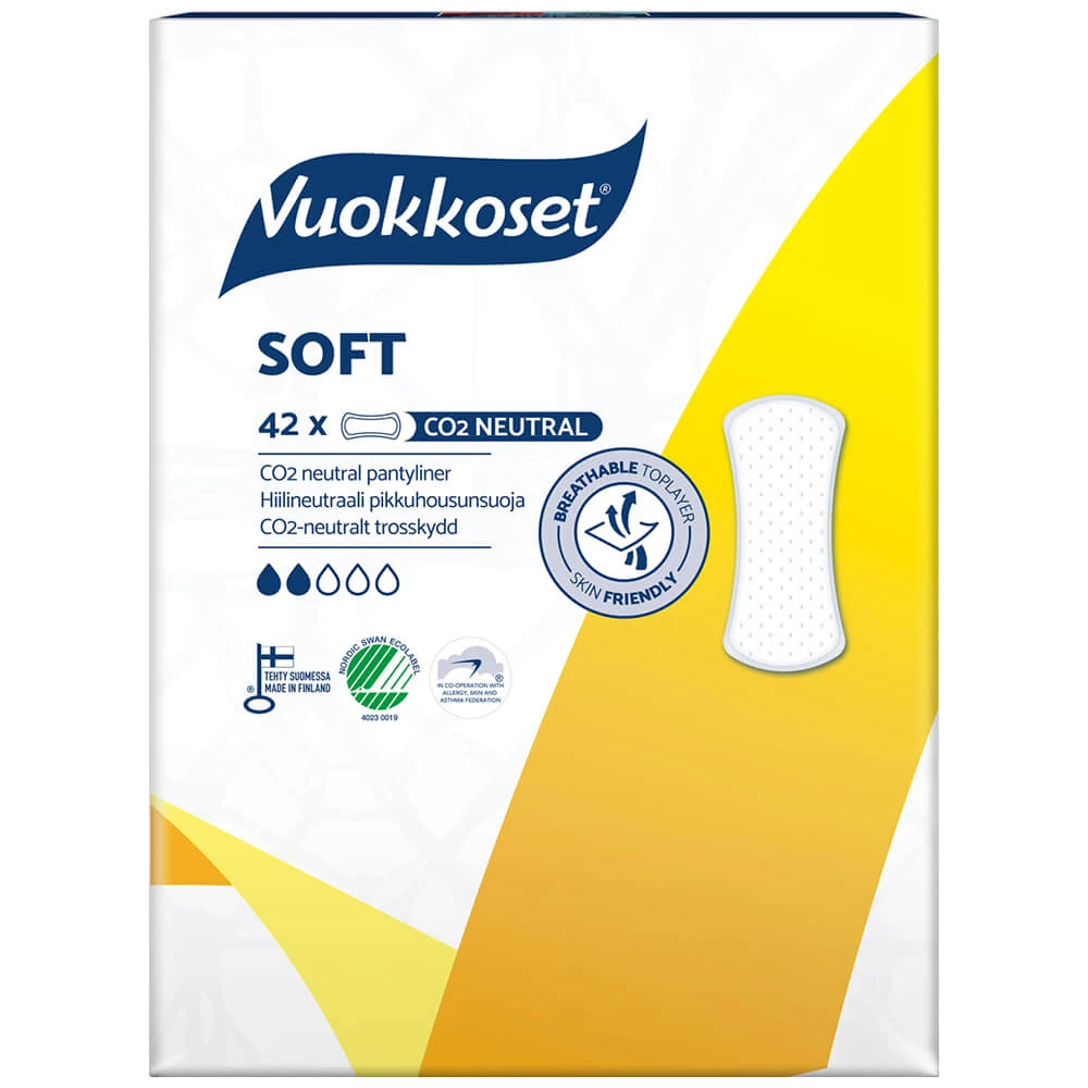 Vuokkoset Weiß, Damenbinden, Soft, 42 Stück