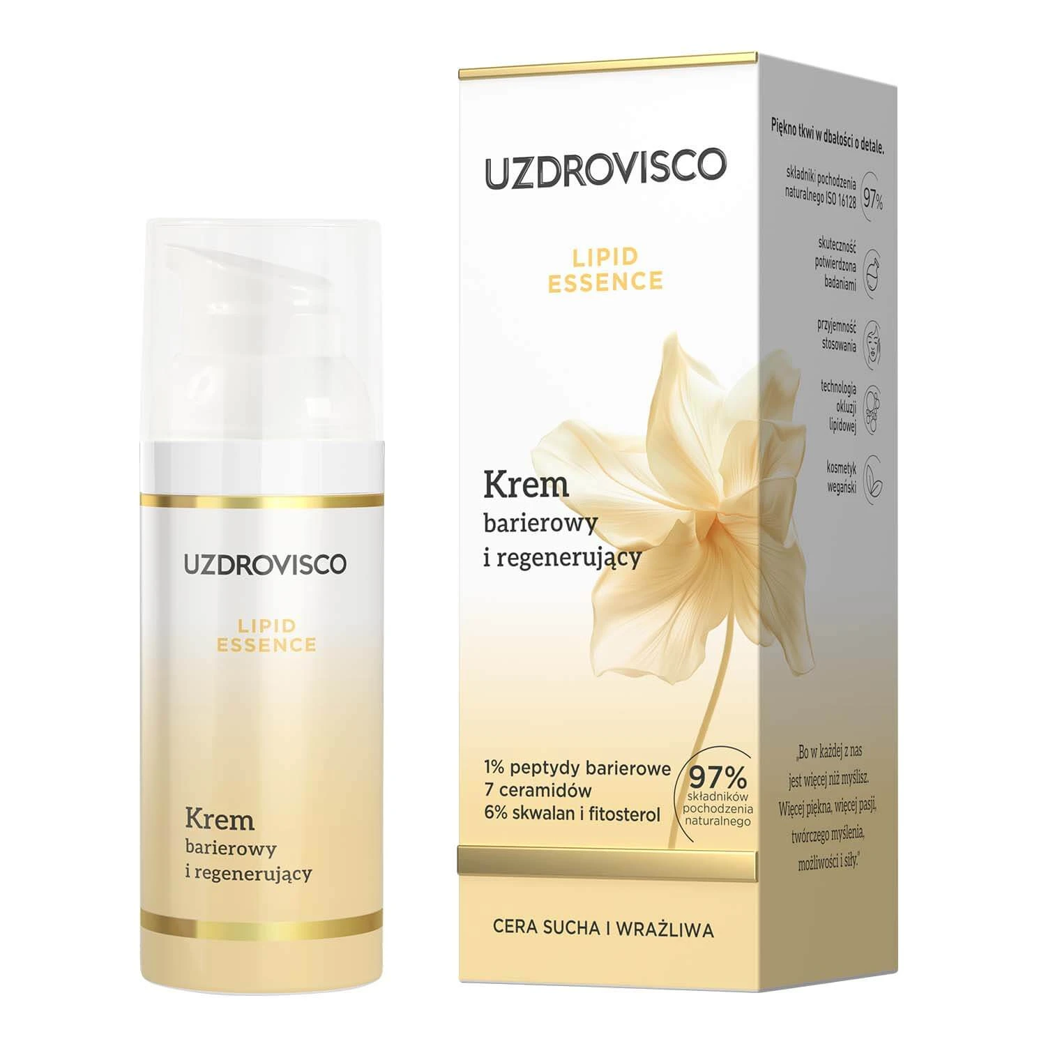 Uzdrovisco Lipid-Essenz, Barriere- und Regenerationscreme, 50 ml